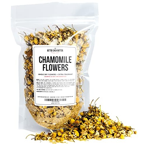 Whole Chamomile Flowers - Food Grade Dry Flowers for Loose Tea, Baking, DIY S...