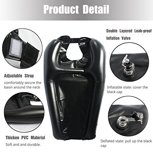 Inflatable Hair Washing Tray for Sink at Home, Portable Shampoo Basin, Inflat...