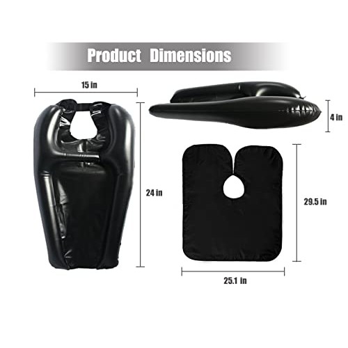 Inflatable Hair Washing Tray for Sink at Home, Portable Shampoo Basin, Inflat...