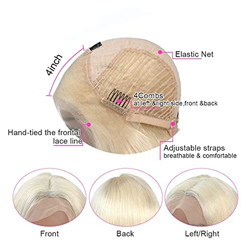 Bettermood 613 Blonde Lace Front Wigs Human Hair 13x4 Loose Deep Wave 613 Lac...