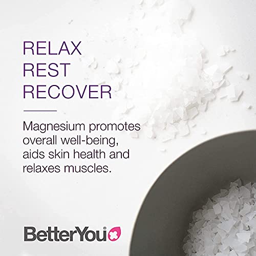 BetterYou Pure and Clean Bath Magnesium Flakes Bath Salts for Sleep, 47% Conc...