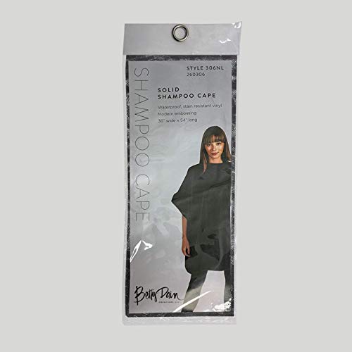 Betty Dain Hair Stylist Shampoo Cape, Waterproof and Stain Resistant Vinyl, S...