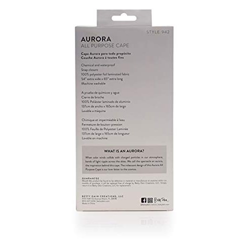 Betty Dain The Aurora Collection All Purpose Cape, 54"W x 65"L, Water & Chemi...