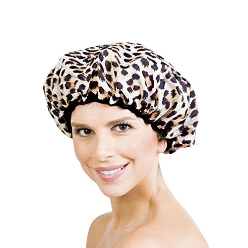 Reusable Nylon Shower Cap & Bath Cap, Reversible Oversized Waterproof Shower ...