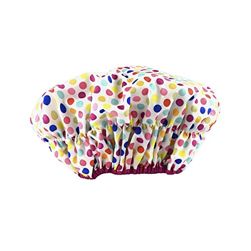 Reusable Shower Cap & Bath Cap & Lined, Oversized Waterproof Shower Caps Larg...