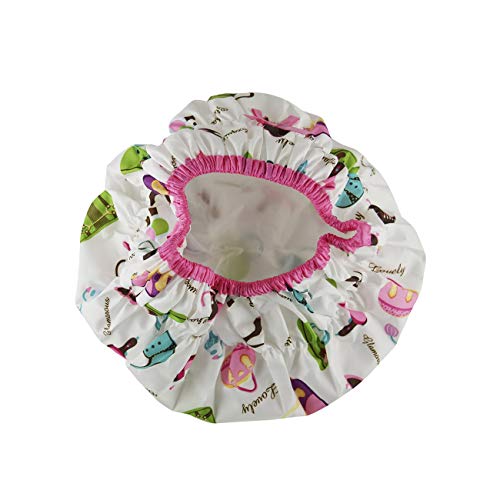 Reusable Shower Cap & Bath Cap, Lined, Oversized Waterproof Shower Caps Large...
