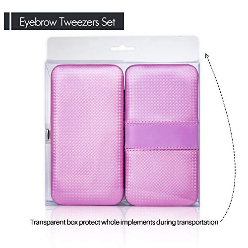 beTWEEX Eyebrow Tweezers Set False Eyelash Extension Tool Kits Eyebrow Trimme...