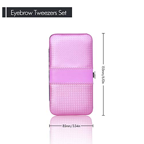 beTWEEX Eyebrow Tweezers Set False Eyelash Extension Tool Kits Eyebrow Trimme...