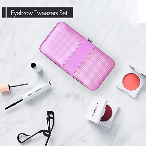 beTWEEX Eyebrow Tweezers Set False Eyelash Extension Tool Kits Eyebrow Trimme...