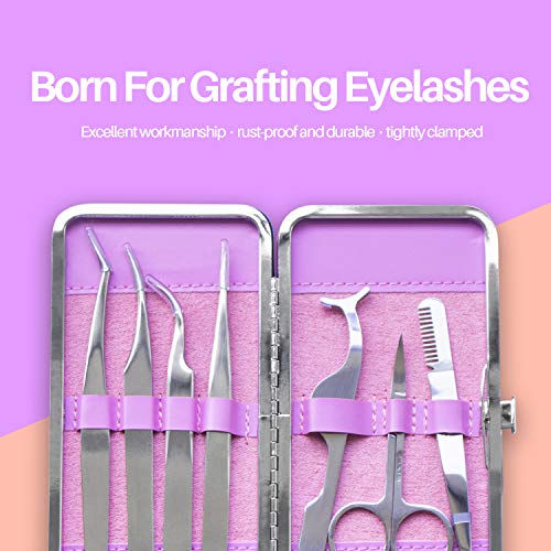 beTWEEX Eyebrow Tweezers Set False Eyelash Extension Tool Kits Eyebrow Trimme...