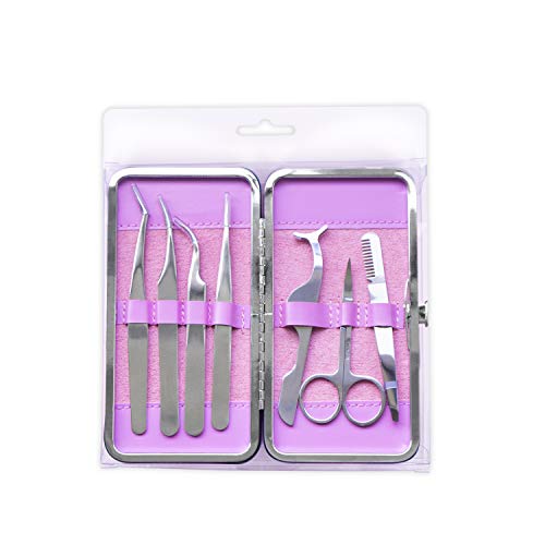 beTWEEX Eyebrow Tweezers Set False Eyelash Extension Tool Kits Eyebrow Trimme...