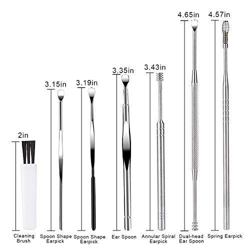 7 Pcs Ear Pick, BetyBedy Ear Cleansing Tool Set, Ear Curette Earwax Removal K...