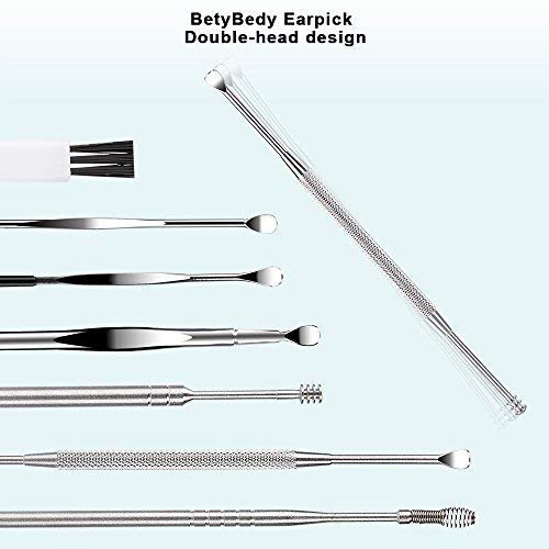 7 Pcs Ear Pick, BetyBedy Ear Cleansing Tool Set, Ear Curette Earwax Removal K...