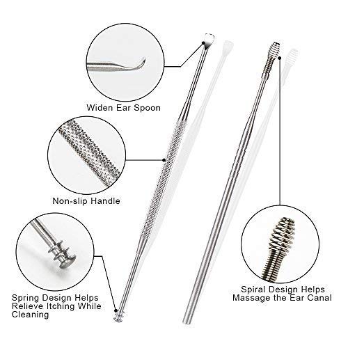 7 Pcs Ear Pick, BetyBedy Ear Cleansing Tool Set, Ear Curette Earwax Removal K...