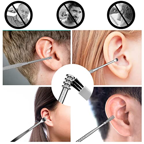 Ear Pick Ear Curette Earwax Pick Removal Tool Kit 8 Pcs, Stainless Steel Ear ...