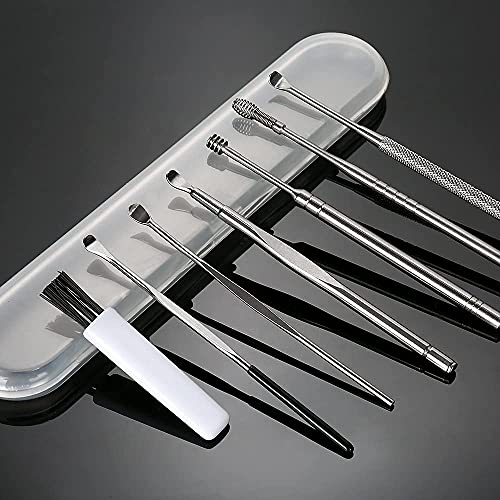 Ear Pick Ear Curette Earwax Pick Removal Tool Kit 8 Pcs, Stainless Steel Ear ...
