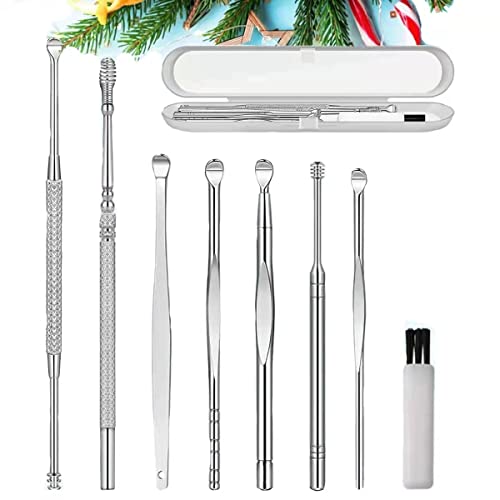 Ear Pick Ear Curette Earwax Pick Removal Tool Kit 8 Pcs, Stainless Steel Ear ...