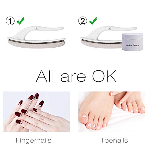 Premium Upgrade Nano Glass Nail File and Chamois Nail Buffers for Natural Nai...