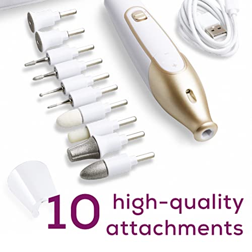 Beurer 14-piece Professional Manicure & Pedicure Nail Drill Kit, Cordless, 10...