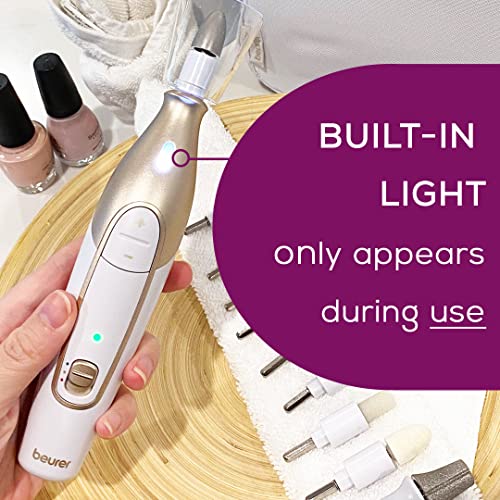 Beurer 14-piece Professional Manicure & Pedicure Nail Drill Kit, Cordless, 10...