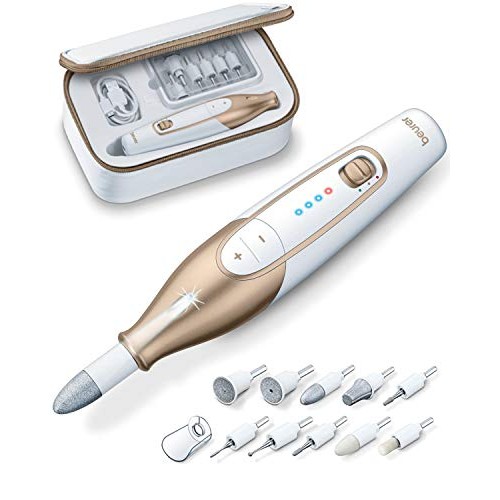 Beurer 14-piece Professional Manicure & Pedicure Nail Drill Kit, Cordless, 10...
