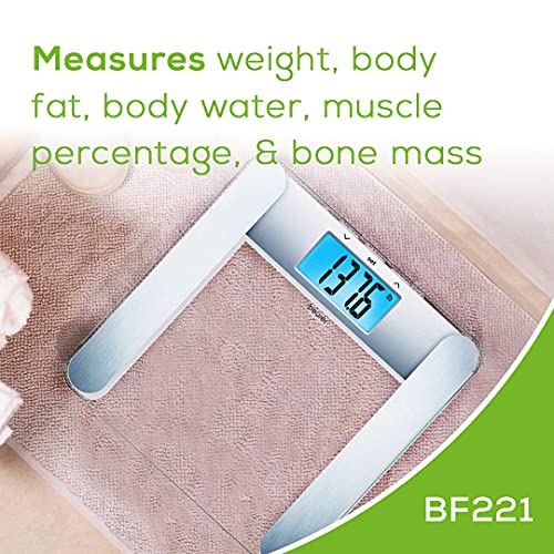 Beurer BF221 Body Fat Scale | XL Digital Weight Scale & Body Fat Analyzer | M...