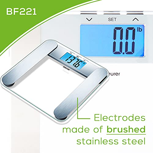 Beurer BF221 Body Fat Scale | XL Digital Weight Scale & Body Fat Analyzer | M...