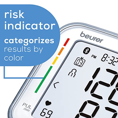 Beurer Bluetooth Smart, Wireless & Automatic Wrist Blood Pressure Monitor wit...