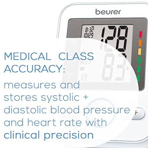Beurer BM31 Upper Arm Blood Pressure Monitor for Home Use, Large Cuff | Autom...