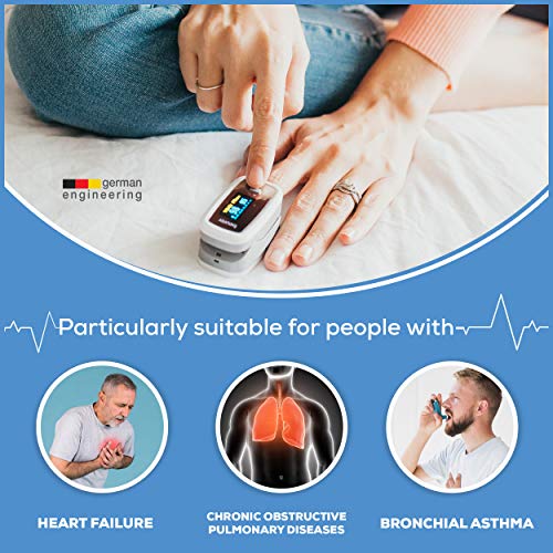Beurer PO30 Fingertip Pulse Oximeter Blood Oxygen Saturation Monitor with 4 c...