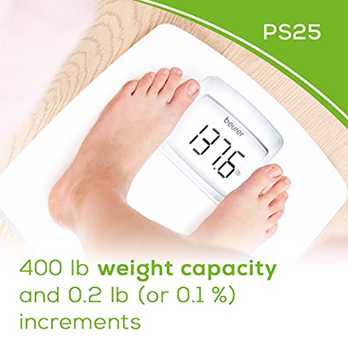 Beurer PS25 Personal Bathroom Scale | Smart & Accurate Body Weight Control | ...