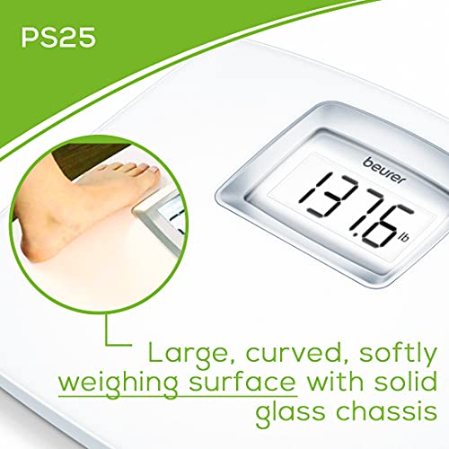 Beurer PS25 Personal Bathroom Scale | Smart & Accurate Body Weight Control | ...