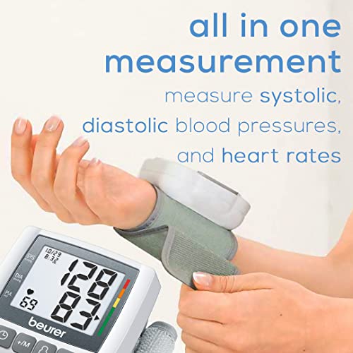 Beurer Wrist Blood Pressure Monitor, Automatic & Digital, 2X 60 Reading Memor...