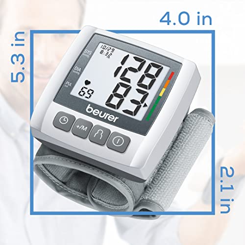 Beurer Wrist Blood Pressure Monitor, Automatic & Digital, 2X 60 Reading Memor...