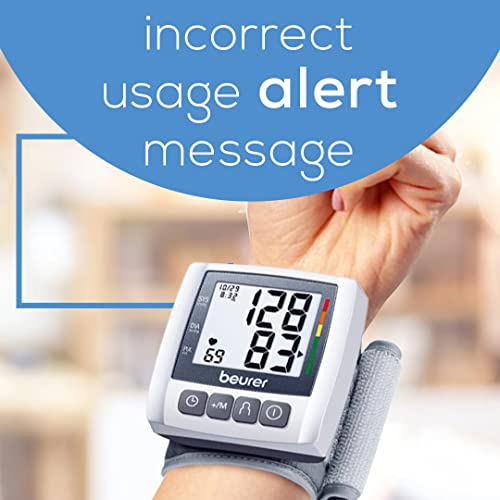 Beurer Wrist Blood Pressure Monitor, Automatic & Digital, 2X 60 Reading Memor...
