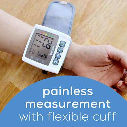 Beurer Wrist Blood Pressure Monitor, Automatic & Digital, 2X 60 Reading Memor...