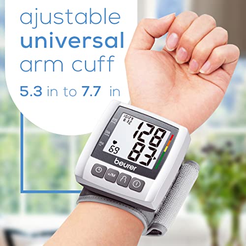 Beurer Wrist Blood Pressure Monitor, Automatic & Digital, 2X 60 Reading Memor...