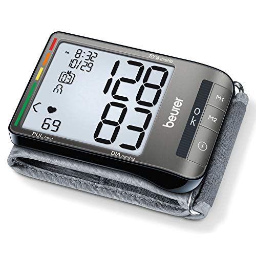 Beurer Wrist Blood Pressure Monitor with XL Display Stores 2x60 Reading Memor...