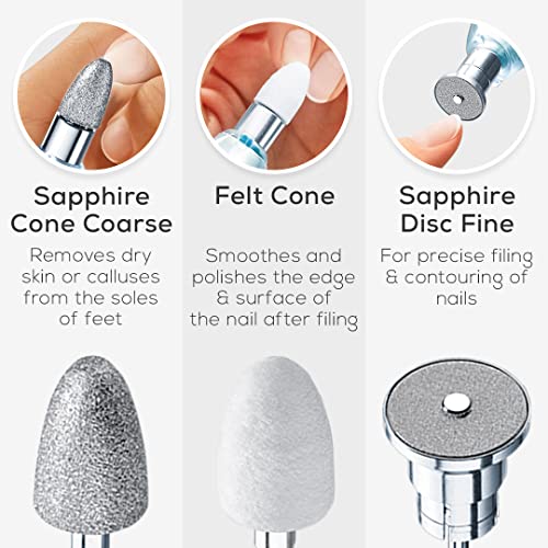 Professional Nail Drill | Electric Nail File 10 high-quality drill bits & 10 ...