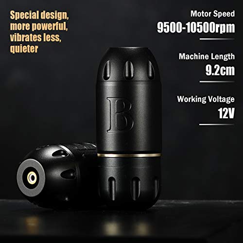 BEVEACE Rotary Tattoo Pen Machine 3.6 Inches Length Makeup Gun with Case Cust...