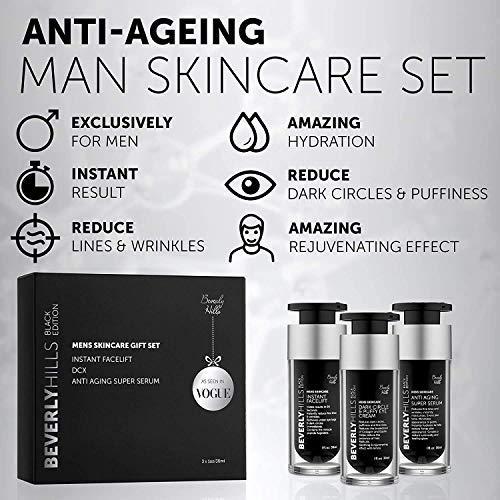 Skin Care Set for Men - Instant Facelift, Dark Circle and Puffy Eye Cream, An...