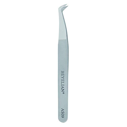 BEYELIAN Lash Tweezers for Volume Eyelash Extension, Curved Boot Tweezers, 3D...