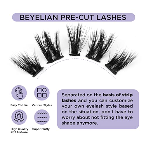 DIY Eyelash Extension kit,Clusters Lashes Extension with Cluster Lash Glue Na...