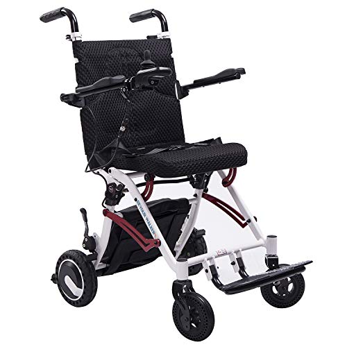 BEYOUR WALKER Electric Wheelchair, Super Lightweight Foldable Mobility Aid Po...