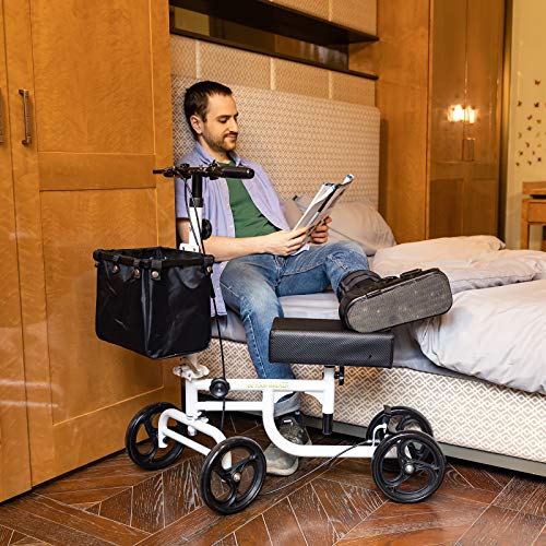 BEYOUR WALKER Folding Knee Walker for Foot Injuries with Dual Braking System ...