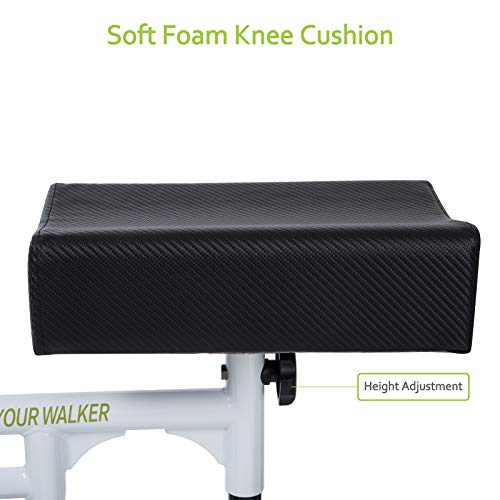 BEYOUR WALKER Folding Knee Walker for Foot Injuries with Dual Braking System ...