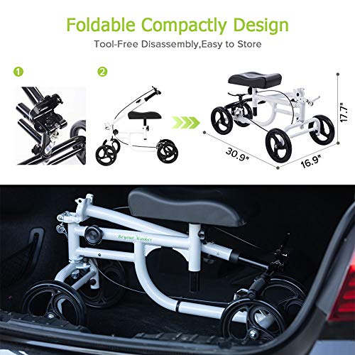 BEYOUR WALKER Most Affordable Knee Scooter Walker for Foot Ankle Injuries Cru...