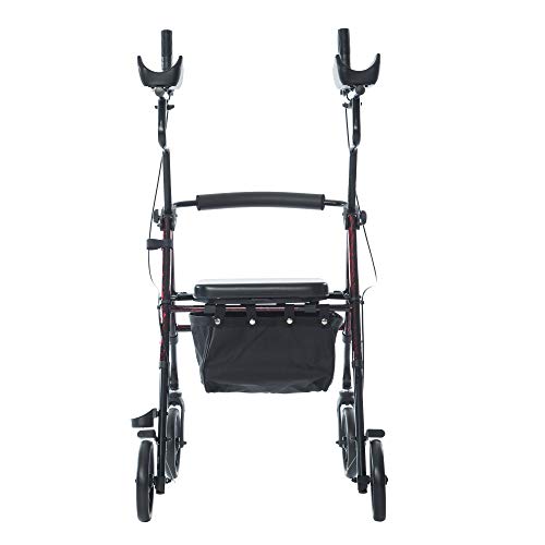 BEYOUR WALKER Upright Walker with Padded Seat & Backrest, Large Under-seat Ba...