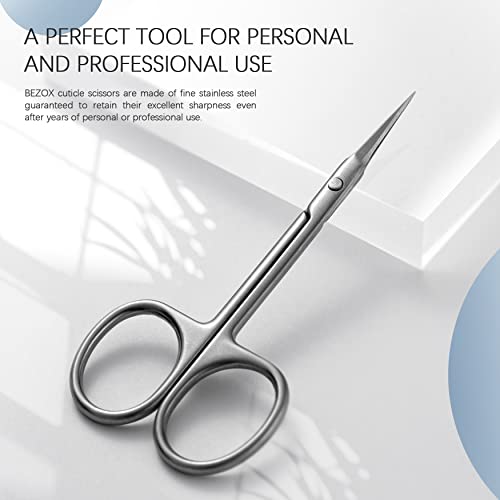 BEZOX Extra Fine Straight Cuticle Scissors, Super Thin Scissors for Cutical C...