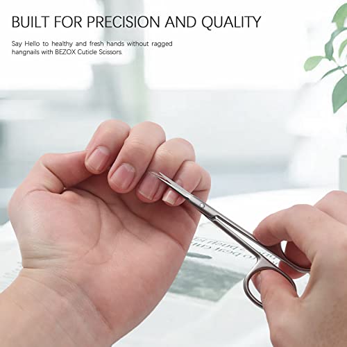BEZOX Extra Fine Straight Cuticle Scissors, Super Thin Scissors for Cutical C...